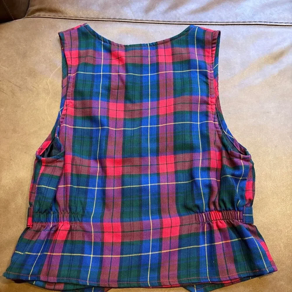 Vintage Sister Sister Plaid Vest